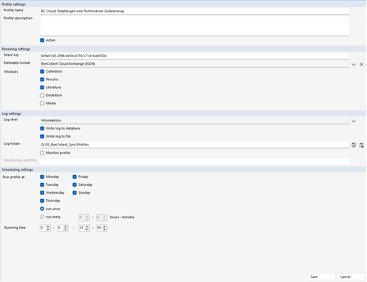 BC Sync: Empfangen aus der BeeCollect Cloud